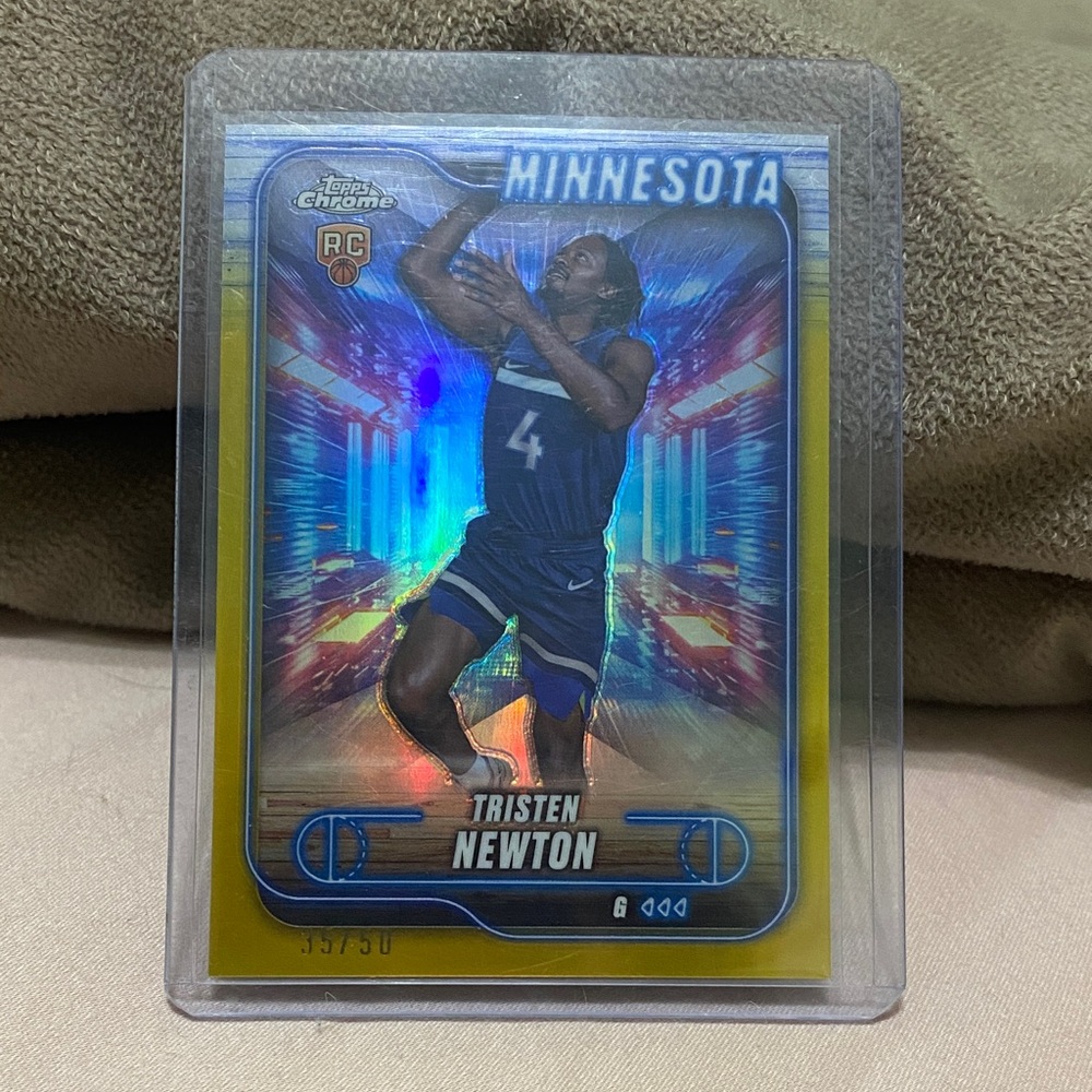 2024 Topps Chrome Basketball Tristen Newton Rookie Gold!! /50!!
